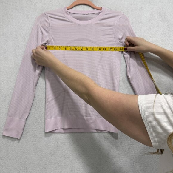 Lululemon Swiftly Tech Long Sleeve Shirt Womens Small Pink Seamless Running Crew - Picture 3 of 5